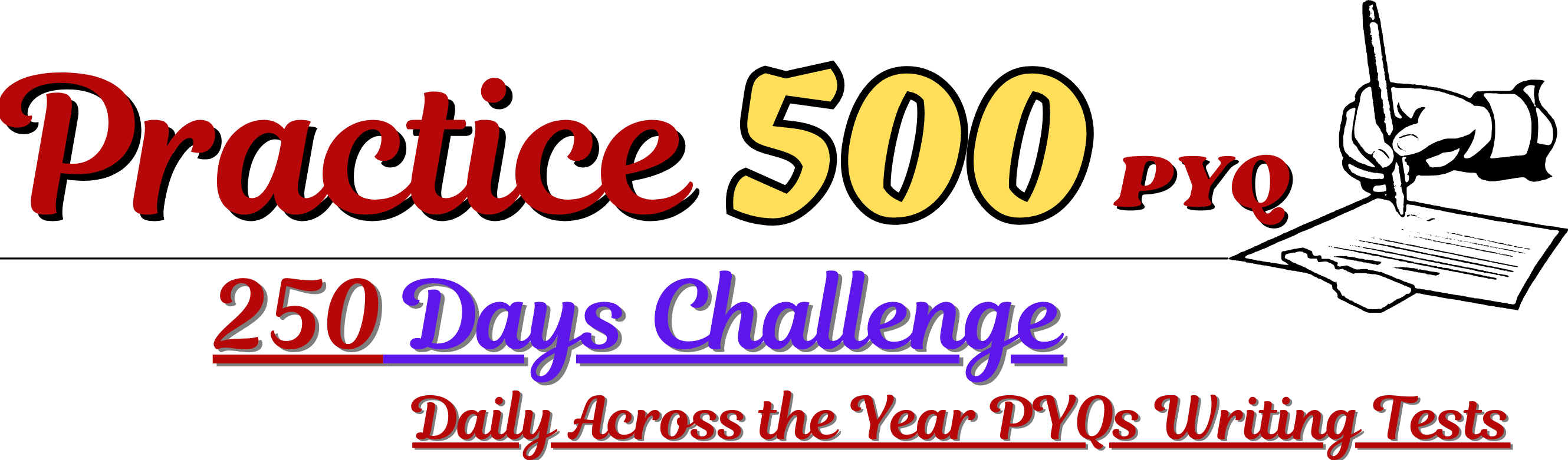 Practice 500 program for Mains PYQs writing